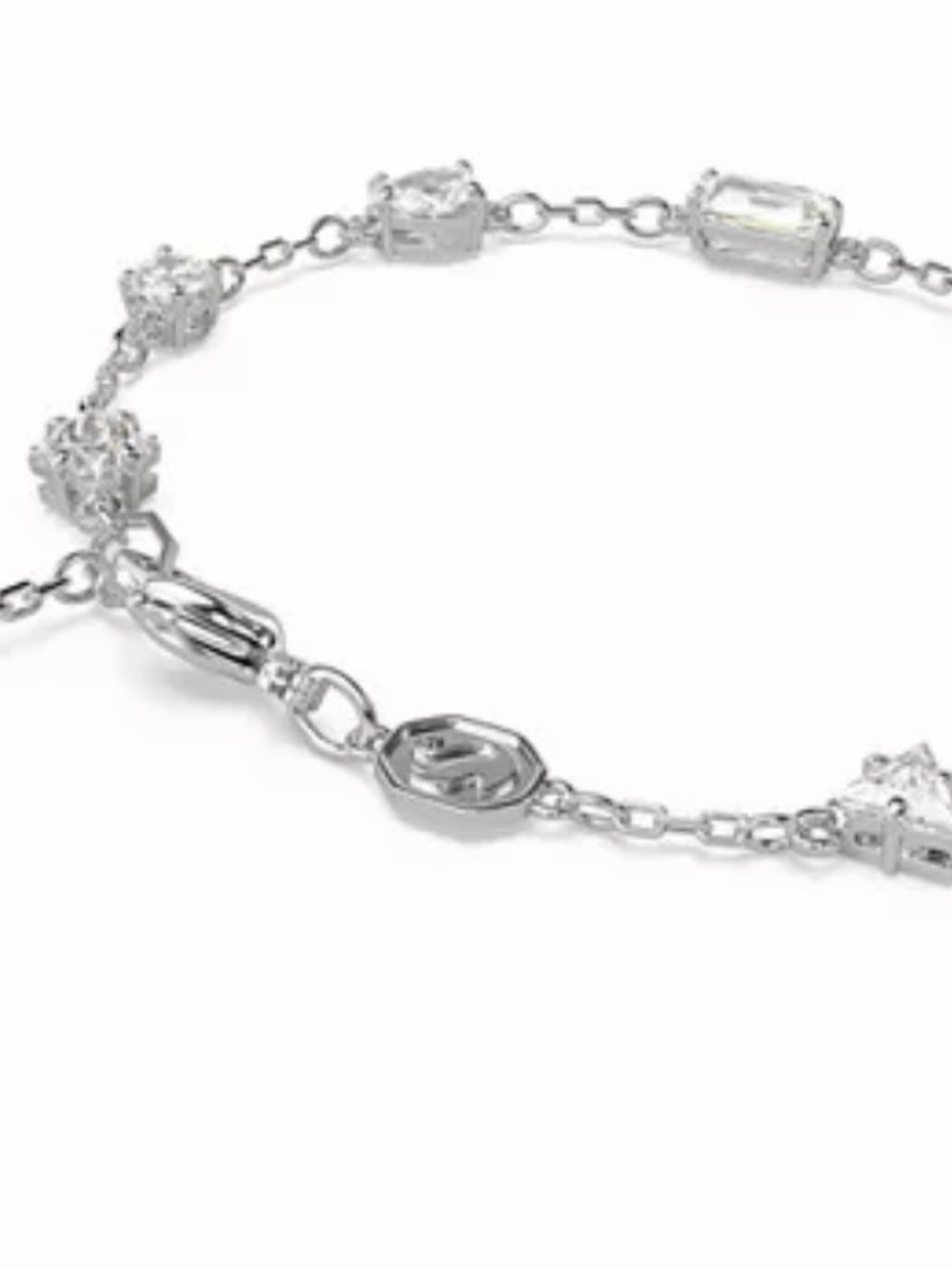 Swarovski Silver Crystal Station Bracelet - Picture 2 of 4